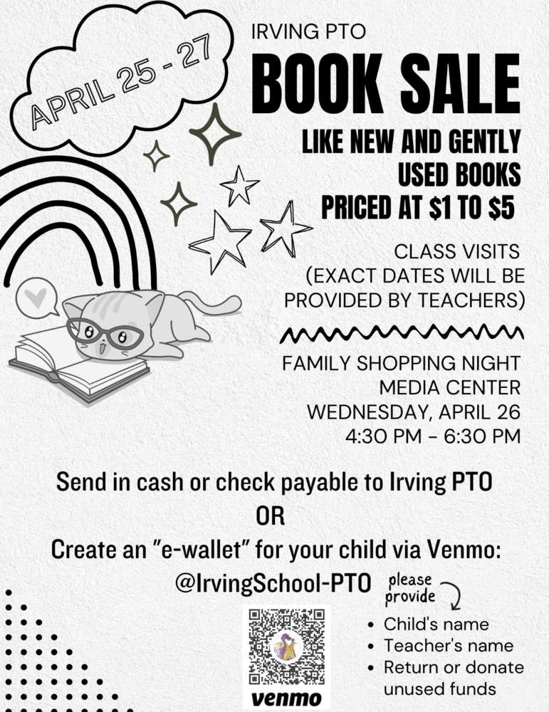 Our Book Fair is Coming Up! Irving School